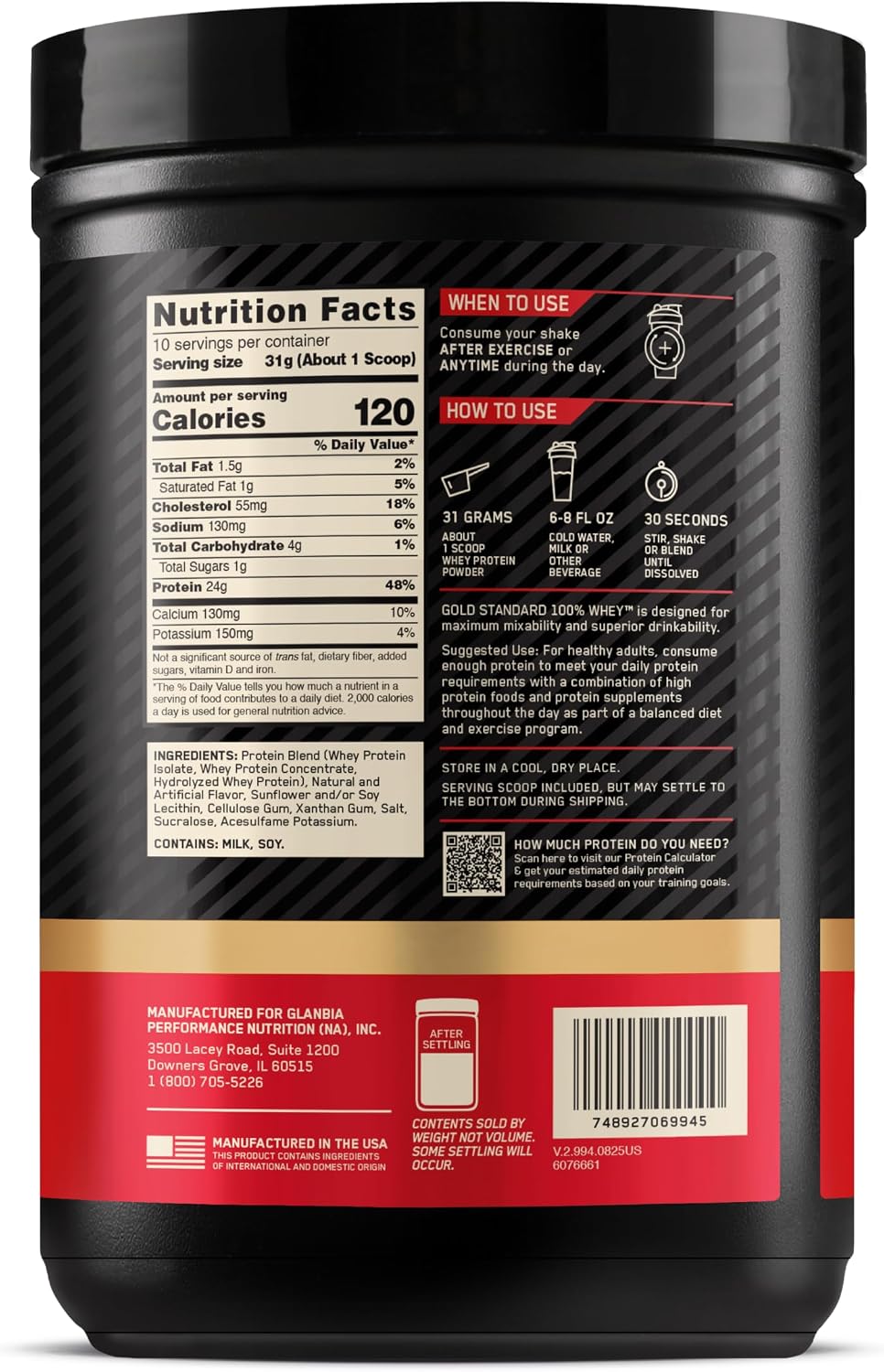 GOLD STANDARD 100% WHEY™ Best Seller New Flavor